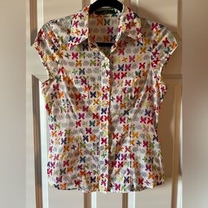 Oilily Multicolor Butterfly Print Blouse